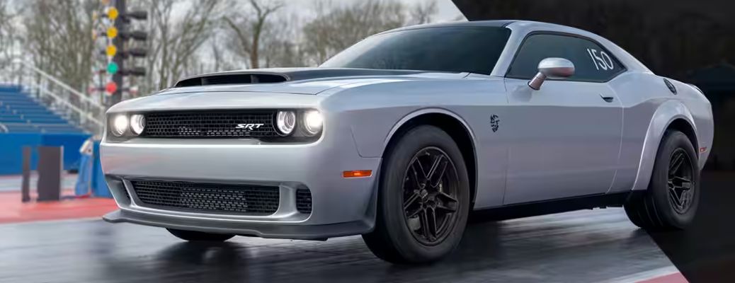 Front three-quarter view of the 2023 Dodge Challenger Demon 170