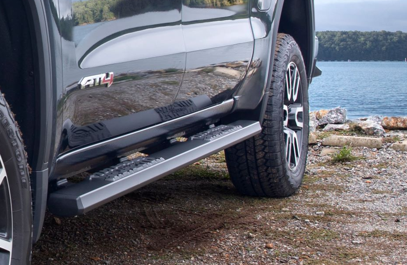 GMC truck side step running board near lakeside